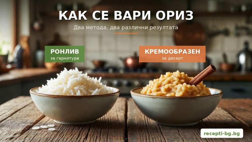 два вида ориз — ронлив и кремообразен